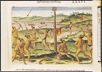 Indianer trainieren für den Krieg, aus 